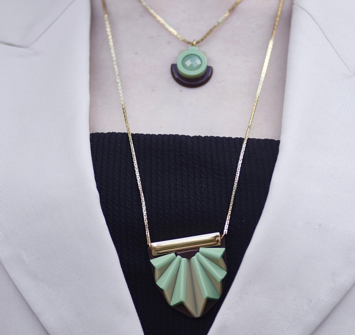 Necklace Double Charm Papyrus